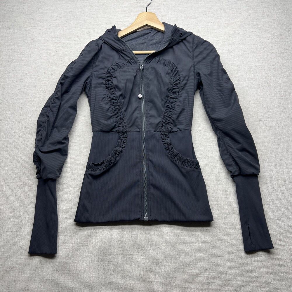 Lululemon Dance Studio Jacket 4 Hoodie Coat Yoga Reversible Gray